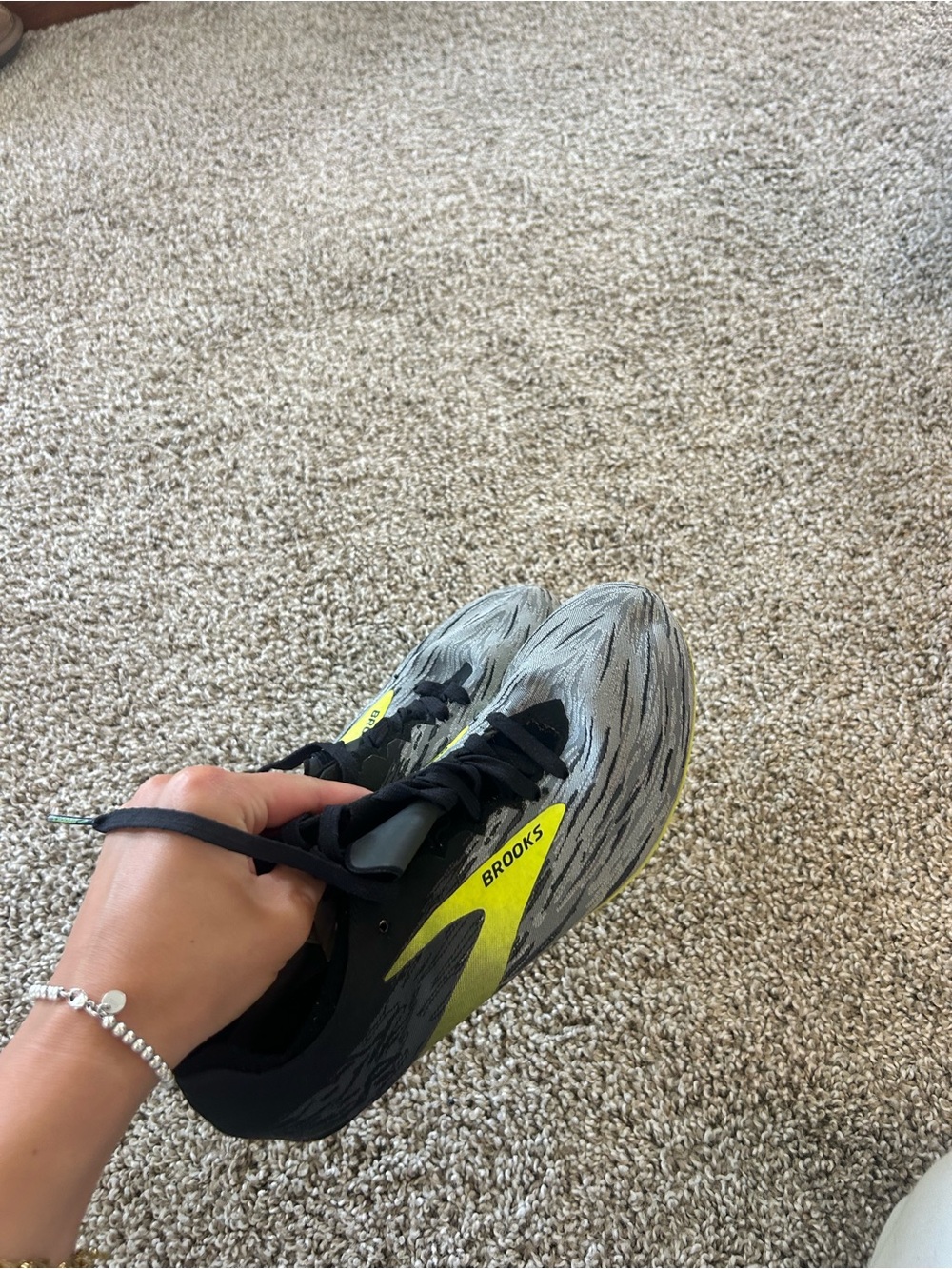 Brooks Women's Gray and Yellow Performance Running Shoes